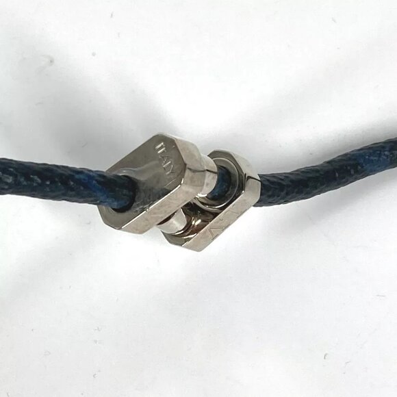 LOUIS VUITTON MP1714 MonogramEclipse Necklace Accessories Double Bracelet Choker - Picture 8 of 10